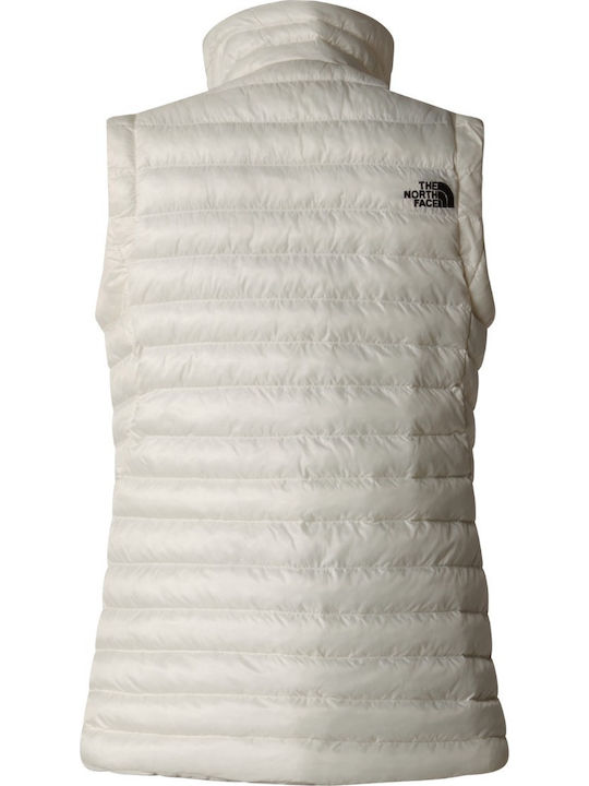 Women's Short Puffer Jacket for Spring or Autumn White