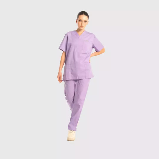 Dr. Scrub Unisex Ιατρική Μπλούζα Λιλά