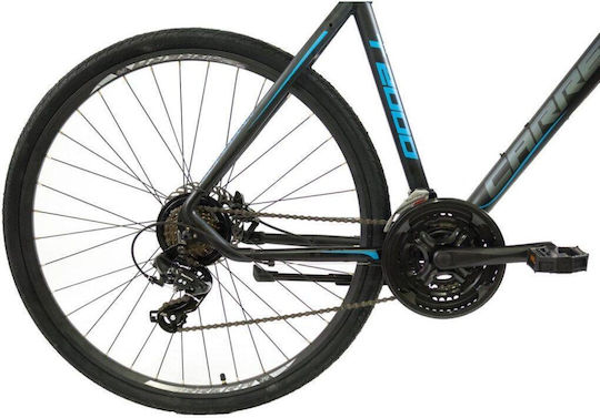 Carrera T 2000 28" 2023 Black Mountain Bike with Speeds and Hydraulic Disc Brakes