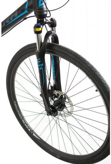 Carrera T 2000 28" 2023 Black Mountain Bike with Speeds and Hydraulic Disc Brakes