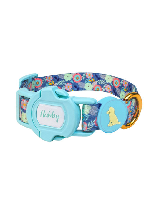 Habby Collar Flowers Κολάρο σε Τιρκουάζ χρώμα Large 20mm x 32 - 43cm Habby Collar Flowers Κολάρο σε Τιρκουάζ χρώμα Large 20mm x 32 - 43cm