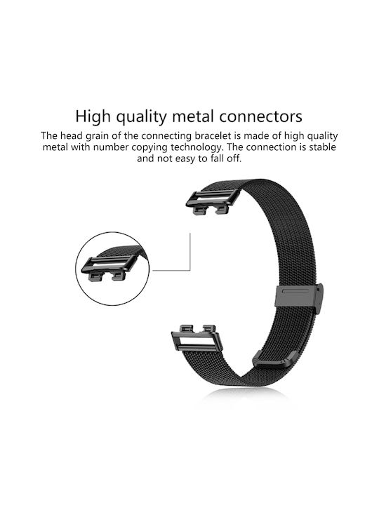 Strap Stainless Steel Black (Huawei Band 8)