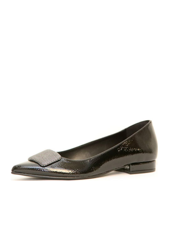 Synthetic Leather Ballerinas Black