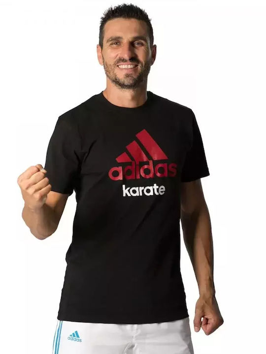 adidas Ανδρική Κοντομάνικη Μπλούζα 022446 για Karate Μαύρη