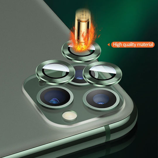 Usams Metal Rings Προστασία Κάμερας Tempered Glass Χρυσό για το iPhone 11 Pro / 11 Pro Max