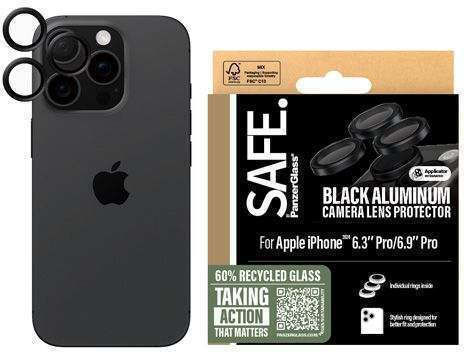 PanzerGlass Safe Προστασία Κάμερας Tempered Glass Μαύρο για το iPhone 16 Pro, iPhone 16 Pro Max