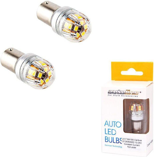 Autoline Λάμπες Αυτοκινήτου BA15S LED 12-24V 2τμχ