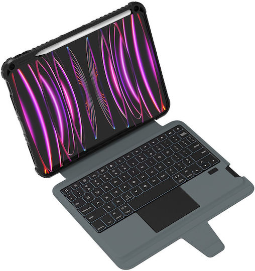 Nillkin Bumper Flip Cover με Πληκτρολόγιο Μαύρη (iPad 2022 10.9'')