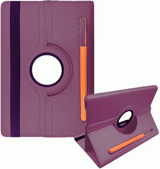 Flip Cover Rotierende Lila (Samsung T970, T975, X800, T730, T736, Galaxy Tab S7 Plus, S8 Plus, S7 FE)