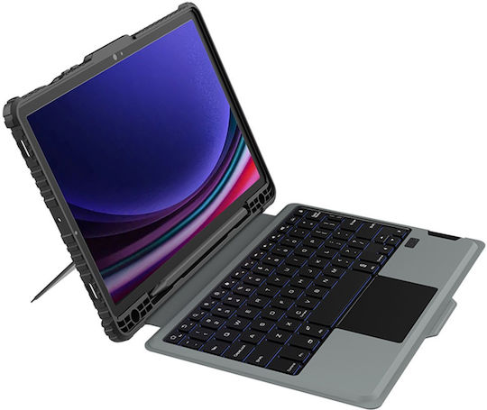 Nillkin Bumper Combo Flip Cover με Πληκτρολόγιο στα Αγγλικά US Μαύρη (Samsung Tab S9)