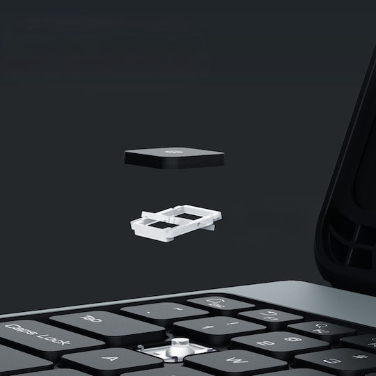 Nillkin Bumper Combo Flip Cover με Πληκτρολόγιο στα Αγγλικά US Μαύρη (Samsung Tab S9)