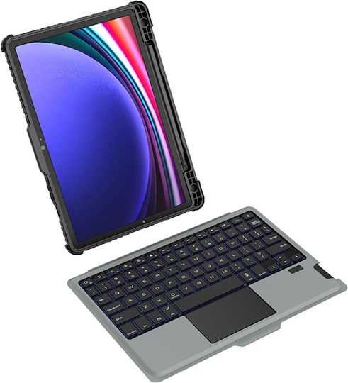 Nillkin Bumper Combo Flip Cover με Πληκτρολόγιο στα Αγγλικά US Μαύρη (Samsung Tab S9)