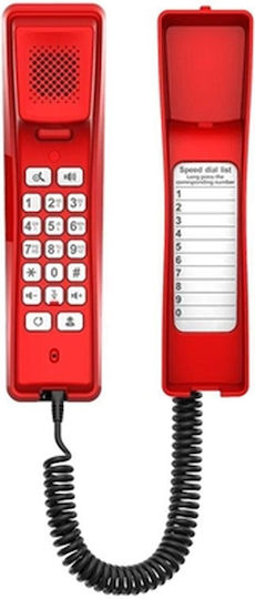 Fanvil H2U Compact Ενσύρματο Τηλέφωνο IP 2 γραμμών Κόκκινο
