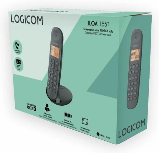 Logicom Dect Iloa 155t Solo Cordless IP Phone Black