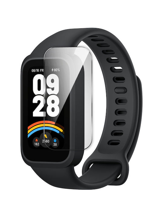 2x Erbord Sticlă Temperată Xiaomi Smart Band 9 Cadru de Instalare Activă
