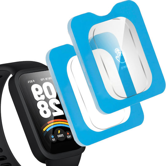 2x Erbord Sticlă Temperată Xiaomi Smart Band 9 Cadru de Instalare Activă