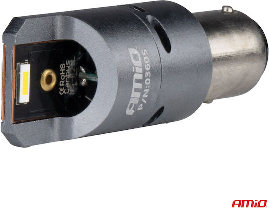 AMiO Lampen Auto P21/5W Canbus LED 6000K Kaltes Weiß 12-24V 2Stück
