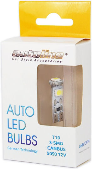 Autoline Λάμπες Αυτοκινήτου T10 Canbus LED 12V 2τμχ