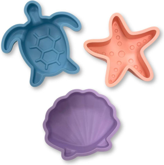 Swim Essentials Σετ Σιλικόνης Παιχνίδια Άμμου Κουβαδάκι Φτυάρι Καλούπια Sea Animals