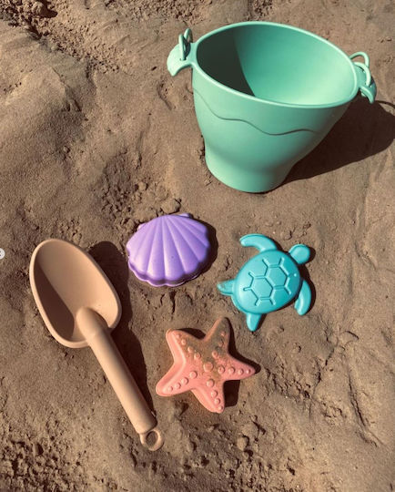 Swim Essentials Σετ Σιλικόνης Παιχνίδια Άμμου Κουβαδάκι Φτυάρι Καλούπια Sea Animals