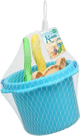 Kiokids Mini Soft Σετ Κουβαδάκι Παραλίας με Αξεσουάρ Μπλε 6τμχ