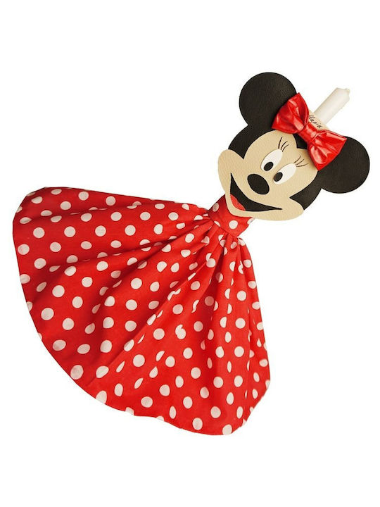 Λαμπάδα Minnie Στρογγυλή Κόκκινη