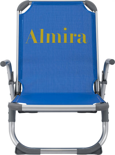 HomeMarkt Small Chair Beach Aluminium with High Back Orange 56x70x66cm