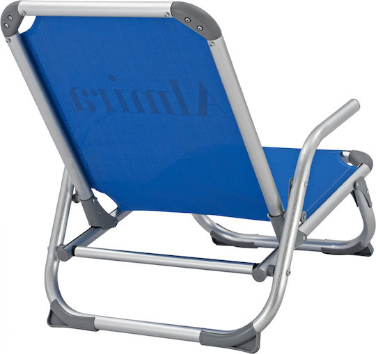 HomeMarkt Small Chair Beach Aluminium with High Back Orange 56x70x66cm