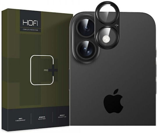 Hofi Fullcam Pro+ Προστασία Κάμερας Tempered Glass Μαύρο για το iPhone 16 / 16 Plus