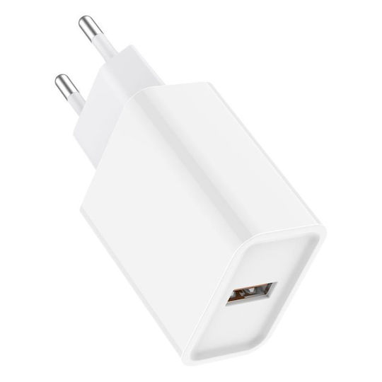 iNOS Handyladegerät mit USB-A Ausgangsanschluss und Kabel USB-C 18W Weiß