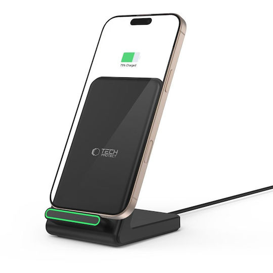 Tech-Protect Wireless Charger (Qi Pad) 15W Blacks (QI15W-A40)