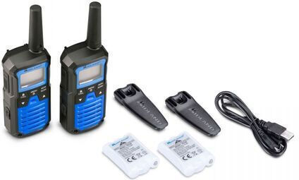 Midland XT50 Pro Walkie Talkie 1W mit Monochromdisplay Set 2Stück In Blau Farbe