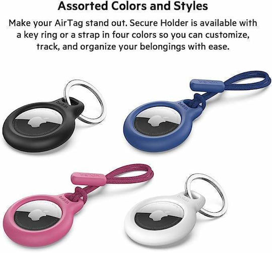 Belkin Key Ring Keychain Case Silicone for AirTag Black / White