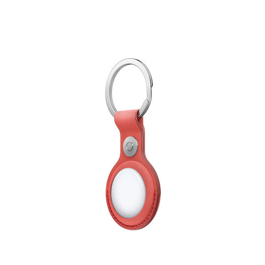 Apple Finewoven Key Ring Husa Keychain Din Piele Pentru AirTag Coral