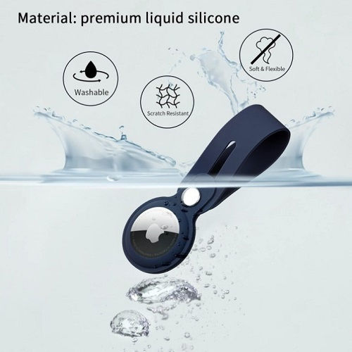 Keychain Case Silicone for AirTag in Yellow color