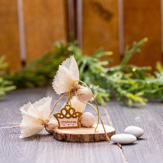 Metal Decorative Element for Wedding Favors Gold 1pcs