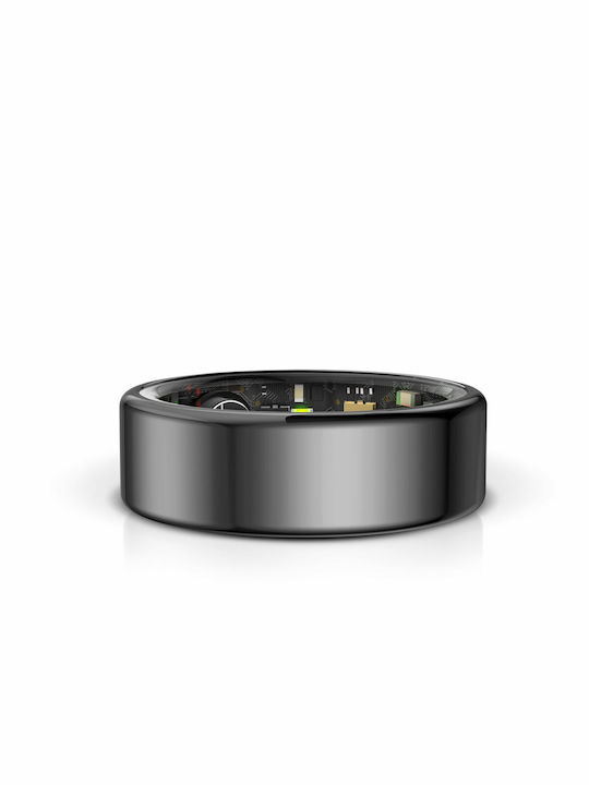Ksix Saturn Smart Ring 21.4mm Wasserdicht mit Pulsmesser Schwarz