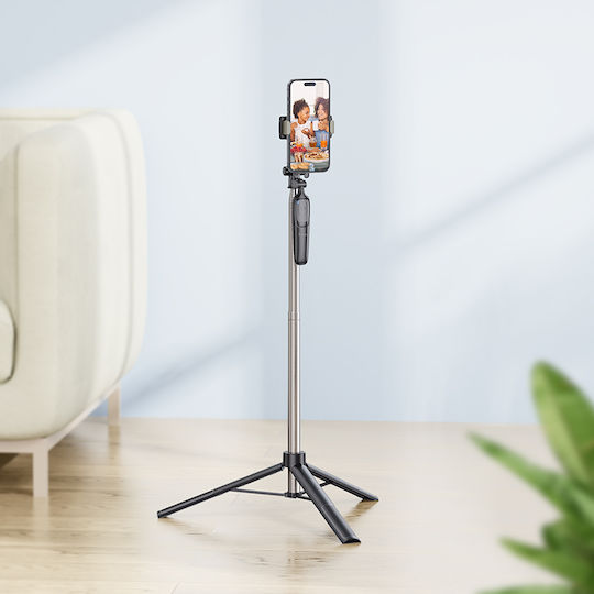 Hoco K19 Soul Live Broadcast Selfie Stick με Bluetooth Μαύρο
