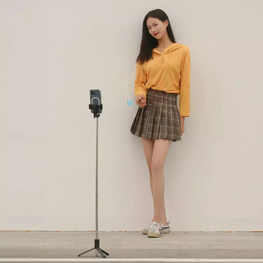 Hurtel Selfie Stick with Bluetooth & Remote Control Black