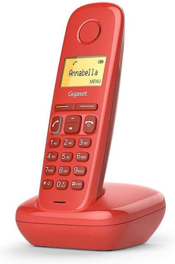 Gigaset A170 Cordless Phone with Greek Menu Strawberry