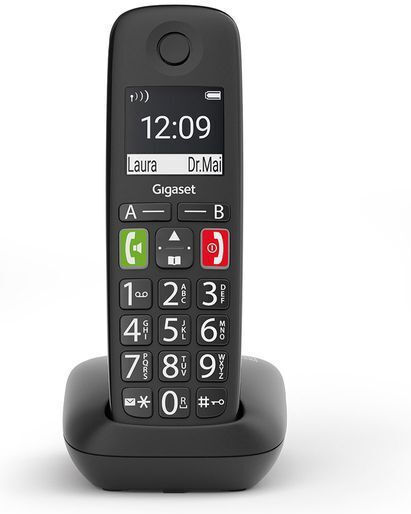 Gigaset E290 Cordless Phone with Greek Menu Black