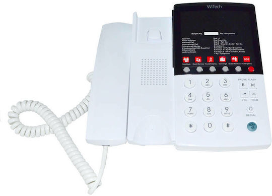 Witech WT-5006 Telefon Cu Fir De Birou Alb WT-5006WHT