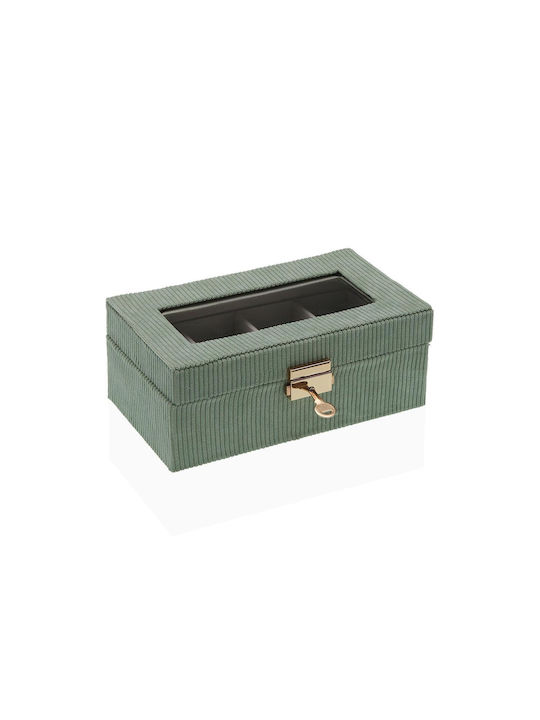 Watch Box Versa Green Wood MDF 11.5 X 8 X 21 Cm