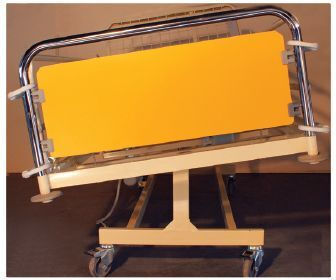 Orthokinisi Opus 6 Manual Electric Folding Hospital Bed with Wheels / Brakes / Posted on / Sidebar OPUS6-3