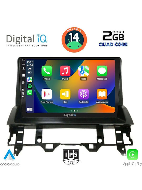 Digital IQ Car Audio System for Mazda 6 2002-2008 (Bluetooth/USB/AUX/WiFi/GPS/Apple-Carplay/Android-Auto) with Touch Screen 10"