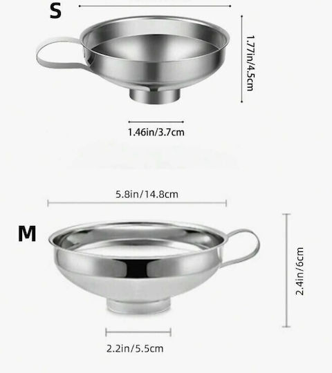 Set of 2 Stainless Steel Funnels Spices Bazaar – Ideal for Jams