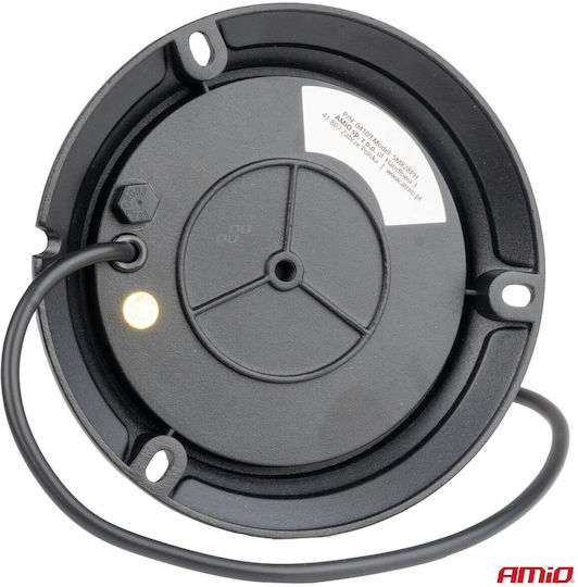 AMiO Φάρος Αυτοκινήτου LED 12 / 24V Αδιάβροχος 11cm με Πορτοκαλί Φωτισμό