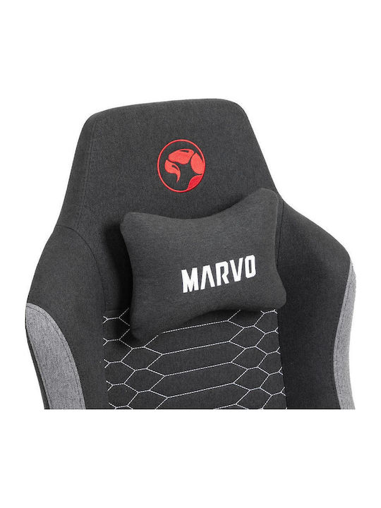 Marvo CH-178 Fabric Gaming Chair with Adjustable Arms Black / Gray