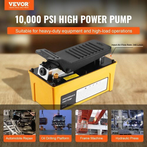 Vevor Air Hydraulic Foot Pump 10,000 Psi Frame Machines Cgkqb18mjthsfzylpv0