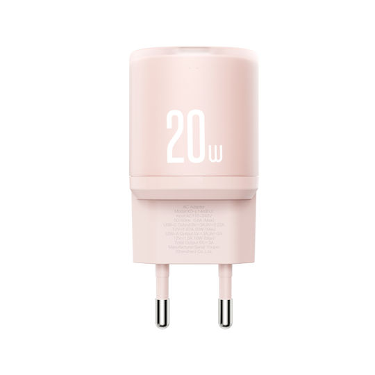 XO Ladegerät ohne Kabel mit USB-A Anschluss und USB-C Anschluss 20W Stromlieferung / Schnellaufladung 3.0 Rosa (L144)